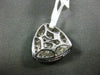 ESTATE .49CT DIAMOND 14K WHITE GOLD CLUSTER TRIANGULAR MILGRAIN FILIGREE PENDANT