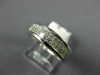 WIDE .84CT DIAMOND 14K WHITE GOLD 3D PRINCESS TWO ROW INVISIBLE ANNIVERSARY RING