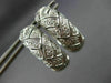 ESTATE .35CT ROUND DIAMOND 14KT WHITE GOLD FILIGREE HUGGIE HOOP EARRINGS #21690
