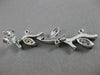 ESTATE LONG HANGING FLORAL LEAF DIAMOND 14KT WHITE GOLD PUSHBACK EARRINGS #2205