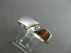 ESTATE WIDE .10CT DIAMOND 14KT WHITE GOLD 3D TENSION SOLITAIRE MEN RING  #14345