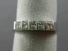 ESTATE .45CT DIAMOND 14KT WHITE GOLD 3D SPLIT CHANNEL ANNIVERSARY RING #14577
