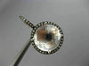 ESTATE MASSIVE 7.0CT CZ 14KT WHITE GOLD 3D ROUND HALO LEVERBACK HANGING EARRINGS