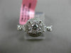 ESTATE .58CT ROUND DIAMOND 18KT WHITE GOLD DOUBLE HALO ENGAGEMENT PROMISE RING
