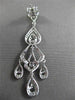 ESTATE LARGE 1.05CT DIAMOND 18KT WHITE GOLD PEAR SHAPE FLOATING HANGING EARRINGS