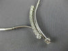 ESTATE 1.0CT DIAMOND 14KT WHITE GOLD 3D CLASSIC V SHAPED DROP NECKLACE #18873