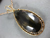 ANTIQUE LARGE VICTORIAN AAA SMOKY TOPAZ 14KT ROSE GOLD TEARDROP PENDANT #20947