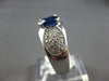 WIDE 1.58CT DIAMOND & AAA SAPPHIRE 14KT WHITE GOLD OVAL & ROUND ENGAGEMENT RING