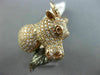 ESTATE EXTRA LARGE 1.88CT DIAMOND 14KT ROSE GOLD 3D HANDCRAFTED COW FUN RING