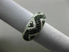 ESTATE 1.30CT WHITE & BLACK DIAMOND 18KT WHITE GOLD 3D ZIG ZAG WAVE WEDDING RING