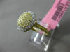 ESTATE WIDE .61CT DIAMOND 18KT WHITE & YELLOW GOLD HEXAGON CLUSTER CLASSIC RING