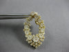 LARGE 3.55CT DIAMOND 14KT YELLOW GOLD 3D MULTI FLOWER FLEXIBLE HANGING EARRINGS