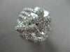 ESTATE WIDE 1.91CT DIAMOND 18K WHITE GOLD 3D MULTI ROW FLOWER BUTTERFLY FUN RING