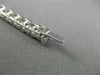 ESTATE WIDE 5.58CT ROUND BAGUETTE DIAMOND 18KT WHITE GOLD SQUARE TENNIS BRACELET