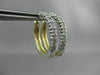 ESTATE LARGE .60CT DIAMOND 14KT WHITE & YELLOW GOLD HUGGIE EARRINGS #14065