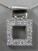 ESTATE .77CTW DIAMOND 14KT WHITE GOLD SQUARE OPEN WINDOW FILIGREE PENDANT #17404