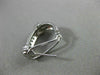 ESTATE WIDE .30CT DIAMOND 14K WHITE GOLD 3D ELONGATED MULTI ROW CLIP ON EARRINGS