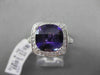 ESTATE LARGE 4.52CTW DIAMOND & AAA AMETHYST 14KT WHITE 3D FILIGREE COCKTAIL RING