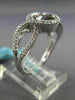 ESTATE WIDE .64CT DIAMOND 18KT WHITE GOLD SOLITAIRE ETOILE FRIENDSHIP LOVE RING