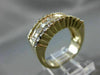 ESTATE 1.80CT ROUND & BAGUETTE DIAMOND 14KT YELLOW GOLD ANNIVERSARY RING #20382