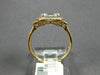 ESTATE WIDE 2.08CT DIAMOND & AAA AQUAMARINE 14K ROSE GOLD SQUARE ENGAGEMENT RING