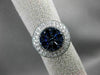 ESTATE LARGE 2.29CT DIAMOND & SAPPHIRE 18KT WHITE GOLD 3D FILIGREE CIRCULAR RING