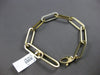 LARGE & LONG 1.1CT DIAMOND 14KT 2 TONE GOLD 3D CLASSIC OVAL LINK TENNIS BRACELET