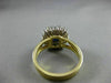 ESTATE WIDE 4.08CT DIAMOND & AAA SAPPHIRE 18K 2 TONE GOLD ENGAGEMENT RING #20600