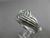 ESTATE WIDE 1.11CT DIAMOND 14KT WHITE GOLD WOVEN COCKTAIL RING F/G VVS #19396