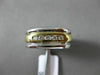 ESTATE WIDE .22CT DIAMOND 14KT WHITE & YELLOW GOLD CLASSIC FIVE STONE MENS RING