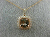 1.58CT DIAMOND & AAA MORGANITE 14KT ROSE GOLD 3D HALO FILIGREE MILGRAIN PENDANT