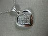ESTATE .55CT DIAMOND 14KT WHITE GOLD 3D CLASSIC INVISIBLE HEART PENDANT #14095