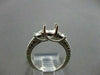 ESTATE .85CT DIAMOND 18KT WHITE GOLD FILIGREE SEMI MOUNT ENGAGEMENT RING #2423