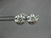 ESTATE LARGE .6CT DIAMOND 18K WHITE GOLD CLASSIC FLOWER SOLITAIRE EARRINGS 6407