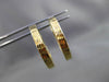 ESTATE 14KT YELLOW GOLD CLASSIC DIAMOND CUT HAMMER LOOK HOOP EARRINGS #24342