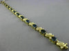 ESTATE 9.40CT DIAMOND & AAA OVAL SAPPHIRE 14KT YELLOW GOLD LEAF TENNIS BRACELET