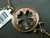 ESTATE LARGE .09CT DIAMOND 14KT ROSE GOLD KEY TO YOUR HEART FLOATING PENDANT