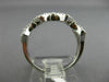 ESTATE LARGE .76CT DIAMOND 18K WHITE GOLD CLUSTER SQUARE SEMI ETERNITY LOVE RING