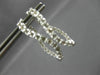ESTATE 1.0CT DIAMOND 14K WHITE GOLD CLASSIC OVAL CURVED INSIDE OUT HOOP EARRINGS