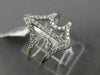 ESTATE LARGE .31CT DIAMOND 18KT WHITE GOLD 3D OPEN ANCHOR FRIENDSHIP FUN RING