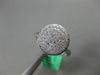 ESTATE LARGE .40CT DIAMOND 18KT WHITE GOLD 3D CLUSTER CIRCULAR CLASSIC RING