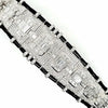 LARGE 23.58CT DIAMOND BLACK ENAMEL 18KT WHITE GOLD CUFF COCKTAIL TENNIS BRACELET