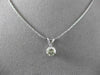 ESTATE 1.0CT DIAMOND 14KT WHITE GOLD 3 PRONG CLASSIC SOLITAIRE FLOATING PENDANT