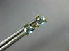 ESTATE .90CT AAA AQUAMARINE 14KT YELLOW GOLD 3D TRILLION STUD EARRINGS #25206