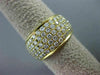 ESTATE WIDE 1.44CT DIAMOND 18K YELLOW GOLD CLASSIC PAVE WEDDING ANNIVERSARY RING