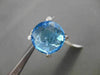 ESTATE 13.32CT DIAMOND & AAA EXTRA FACET BLUE TOPAZ 14KT WHITE GOLD 3D ROPE RING