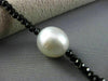 ESTATE LONG HANDCRAFTED AAA SOUTH SEA PEARL & BLACK SPINAL BY THE YARD NECKLACE