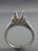 ESTATE .50CT ROUND DIAMOND 14KT WHITE GOLD 3D 4 PRONG SEMI MOUNT ENGAGEMENT RING