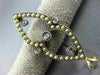 ANTIQUE .15CT ROSE CUT DIAMOND 14K TWO TONE GOLD PEARL PENDANT PIN BROOCH #25488