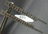 ESTATE LONG .90CT DIAMOND 18KT WHITE GOLD CLASSIC 2 ROW JOURNEY HANGING EARRINGS